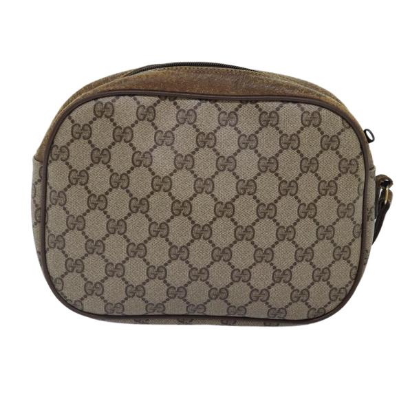 GUCCI GG Supreme Web Sherry Line Clutch Bag PVC Beige Red 89 01 034 Auth ti2044 - Picture 3 of 16